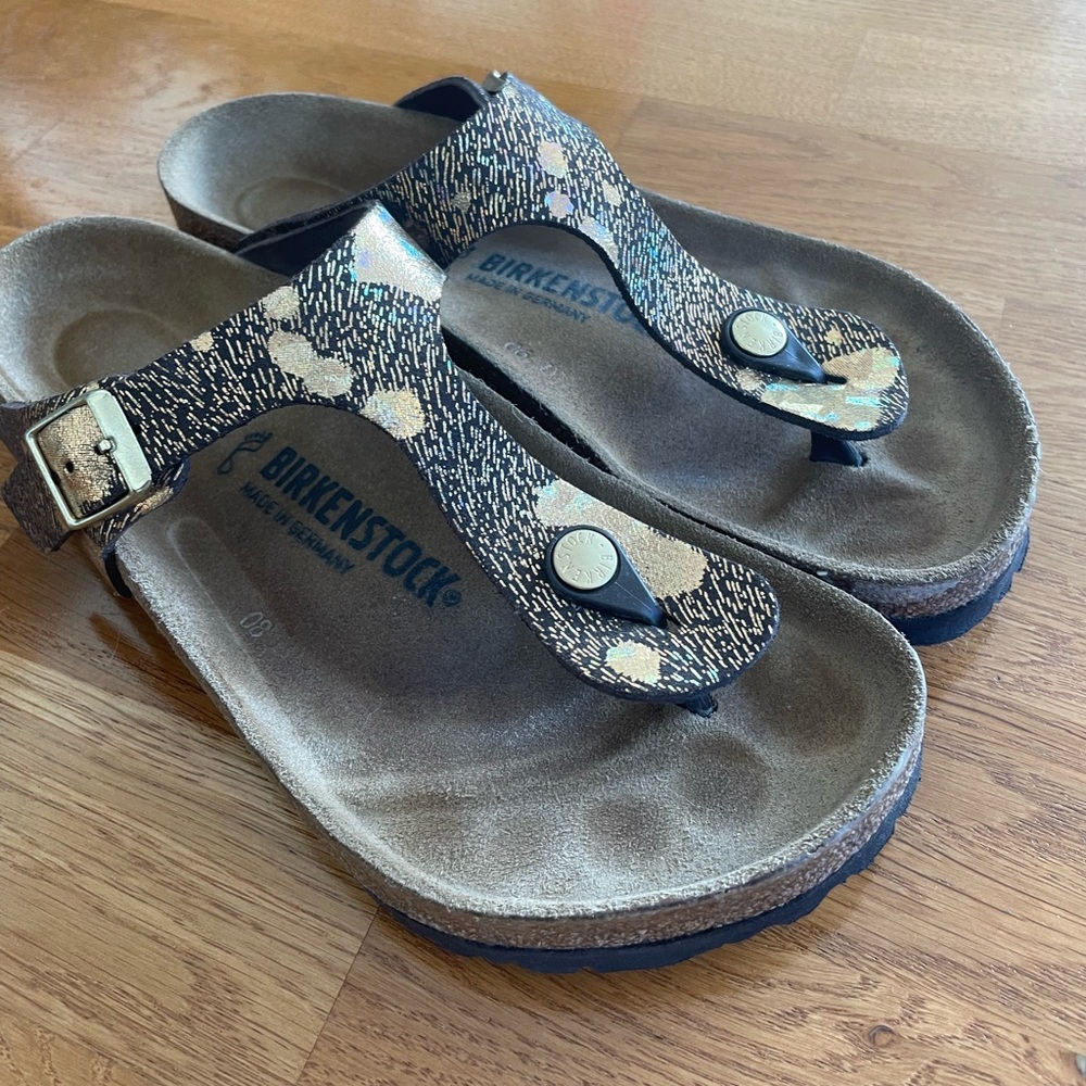 Birkenstock Gizeh sandals - Gold Metallic Size 39
